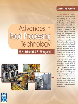 cover image of Advances In Food Processing Technology